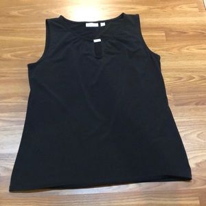 Dressy tank with metal detail and cut out